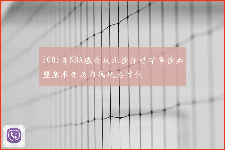 2005年NBA选秀状元德怀特霍华德加盟魔术开启内线统治时代